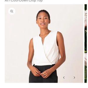 Aday women’s cool down snapped wrap long crop top v-neck blouse - M